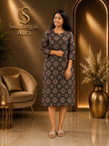 Printed Knee-Length Cotton Top