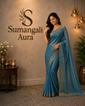 Ready-to-Wear Blue Designer Saree