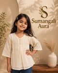 Elegant Kids’ White Embroidered Top
