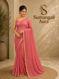 Ready-to-Wear Pink Designer Saree
