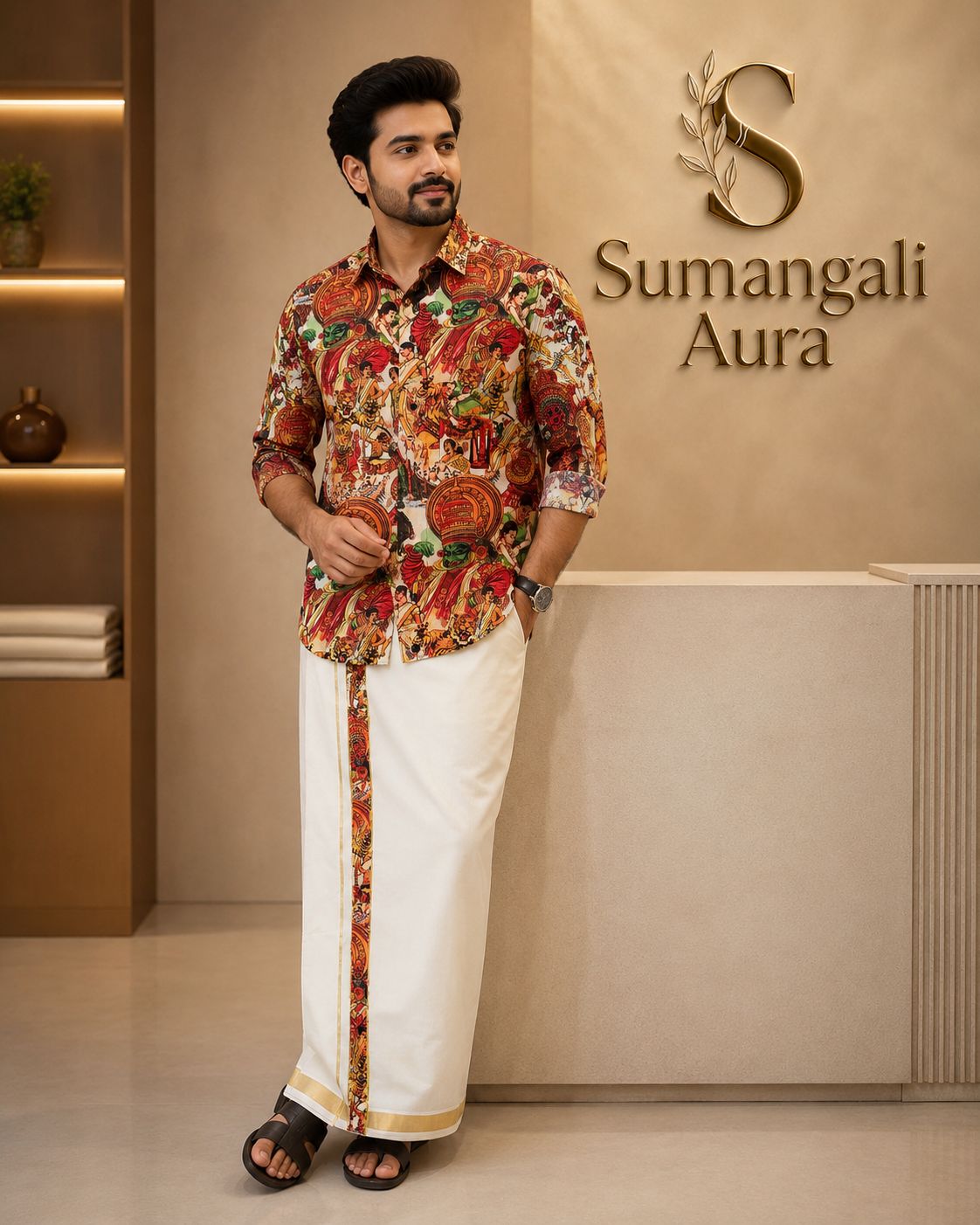 Traditional Shirt & Mundu Combo