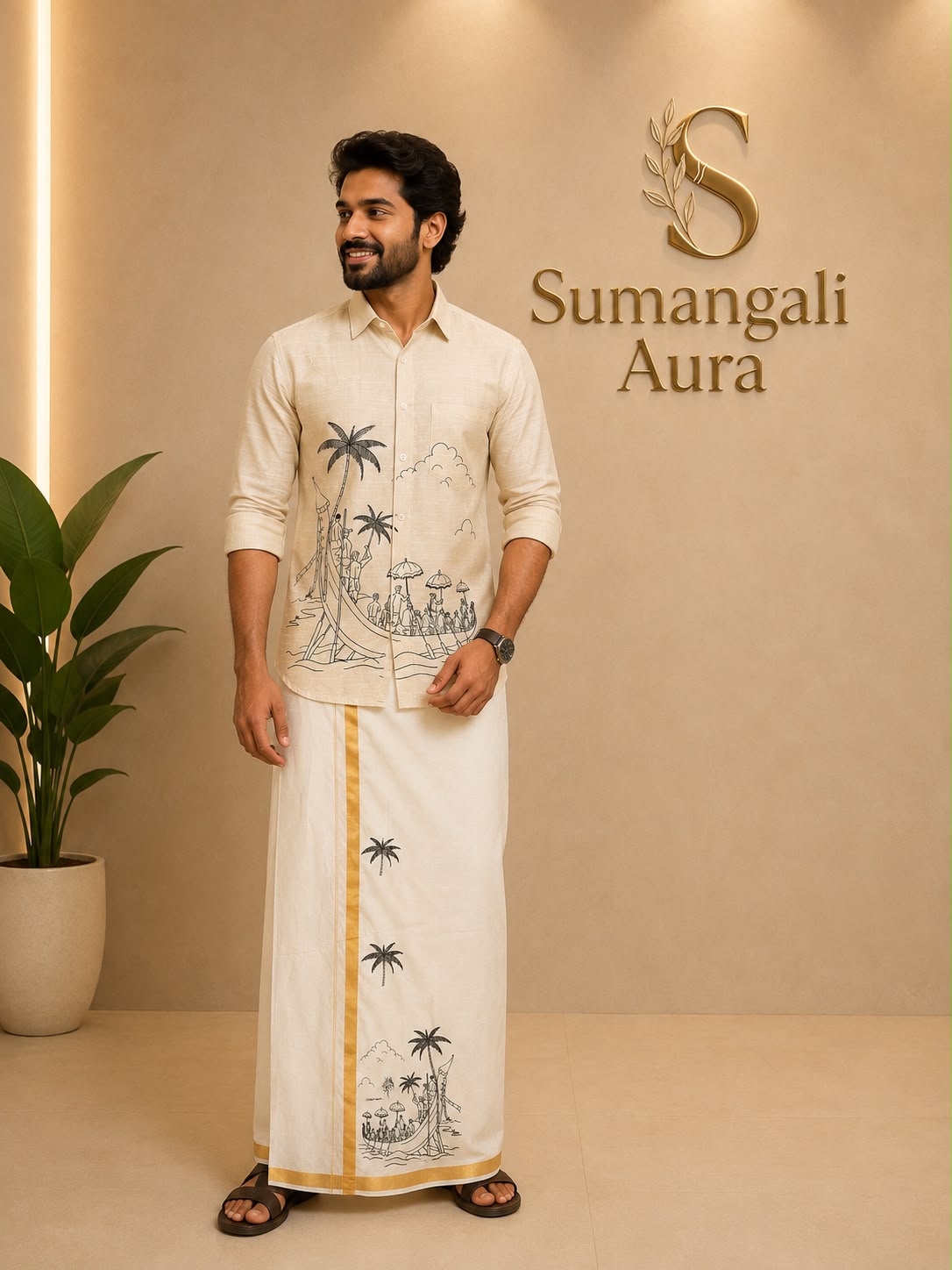 Traditional Shirt & Mundu Set