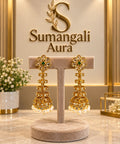 Elegant Gold-Tone Jhumka Earrings