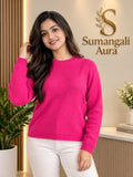 Vibrant Pink Soft Knit Top