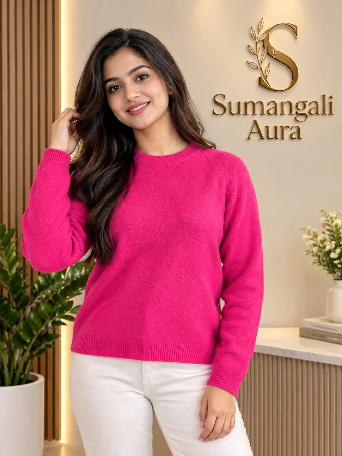 Vibrant Pink Soft Knit Top