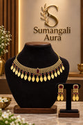 Traditional Elakkathali Choker Set – Gold & Ruby Red