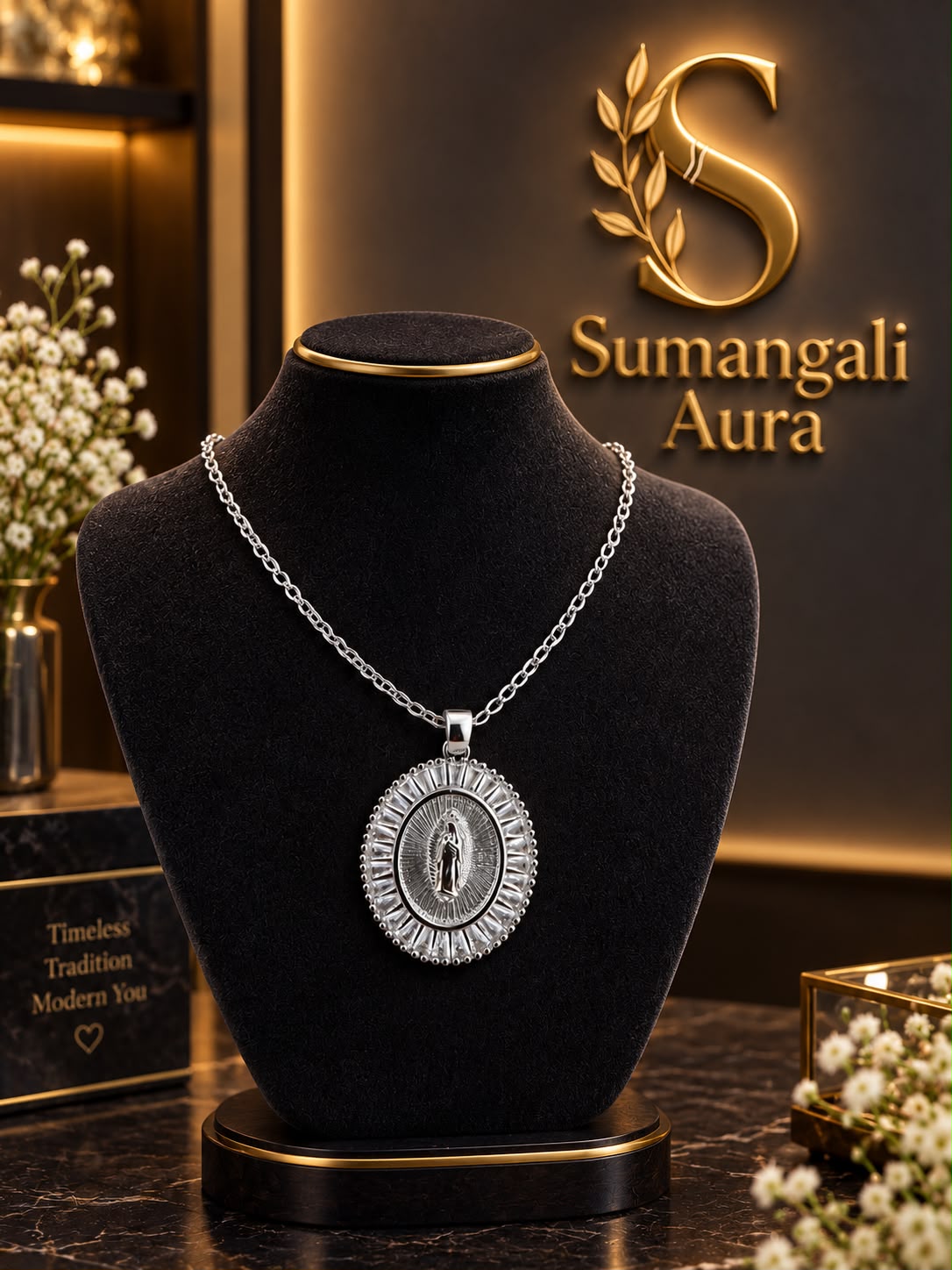 Elegant Silver Pendant Chain