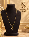 Gold-Tone Floral Pendant Chain