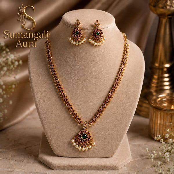 Red Kemp Necklace Set
