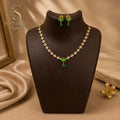 Floral Emerald AD Necklace Set