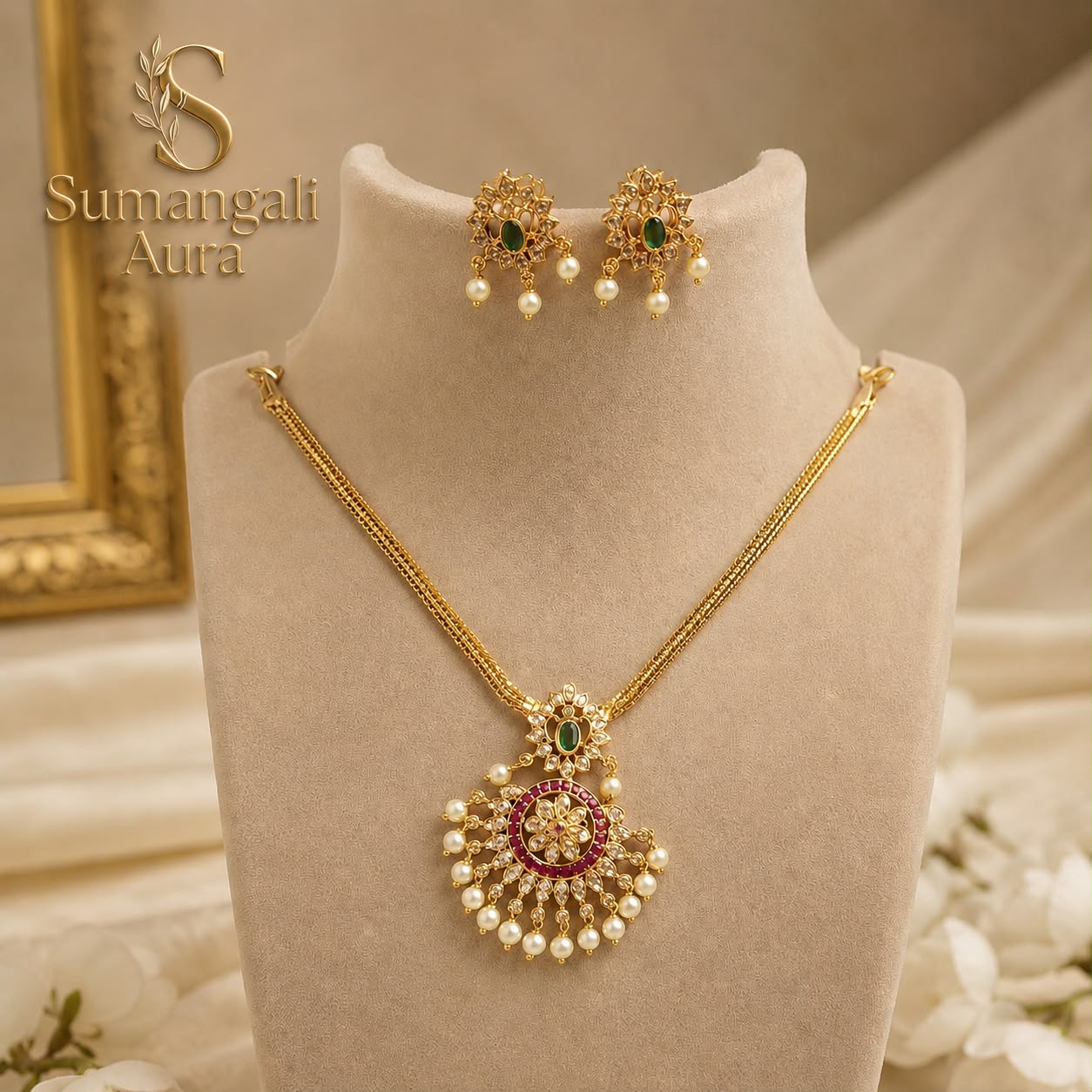 AD Attigai Necklace Set