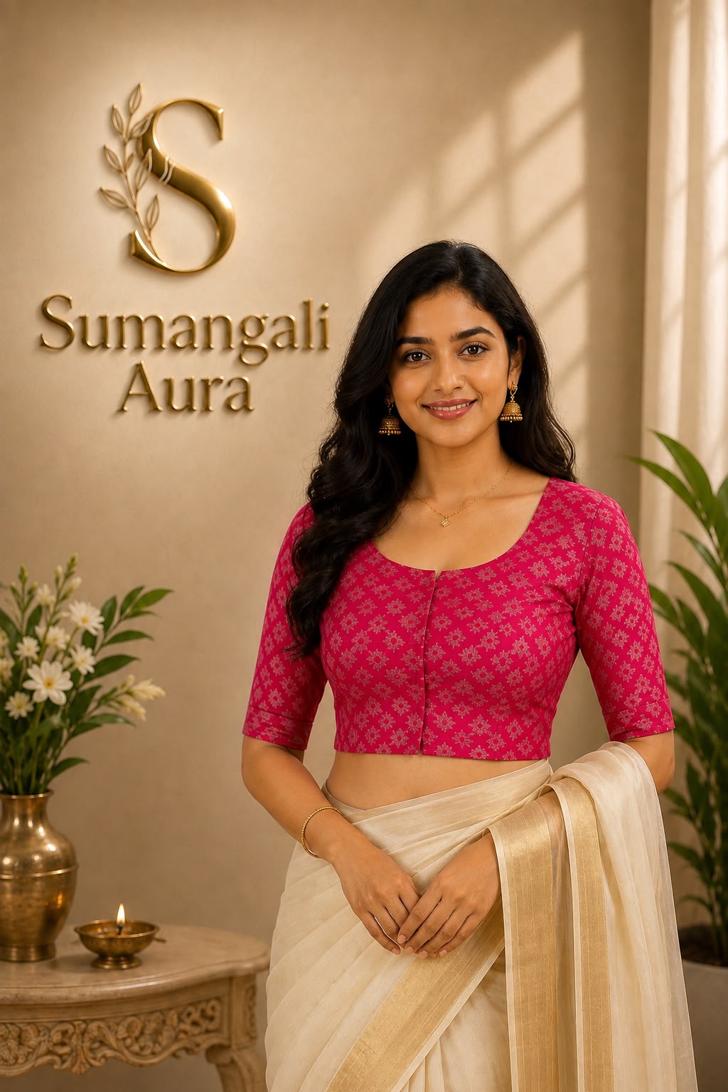 Rani Pink Ready-to-Wear Blouse